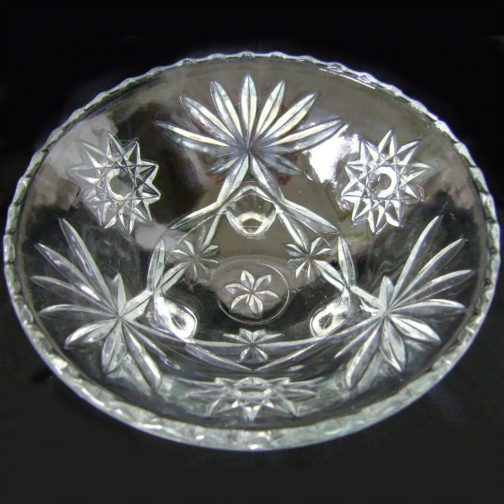 Anchor Hocking Prescut Footed Candy Dish Star Of David #768 - Image 3