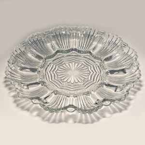 Anchor Hocking Pressed Glass Deviled Egg Serving Plate – Myra's ...