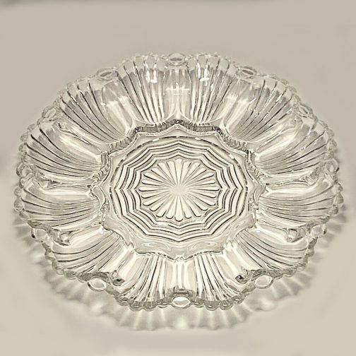 Anchor Hocking egg plate