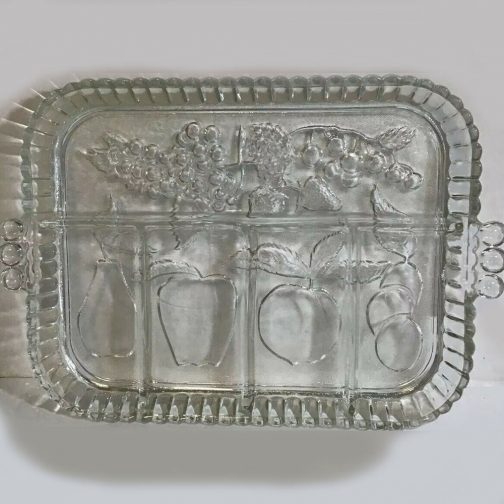 cut glass fruit tray