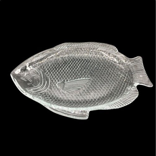 Glasbake fish shaped dish