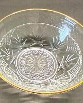 gold trim glass bowl