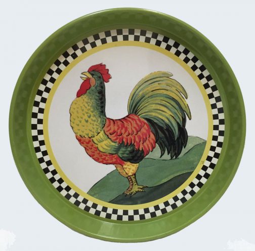 rooster serving tray