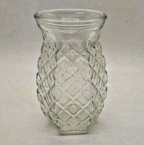 diamond pattern glass vase