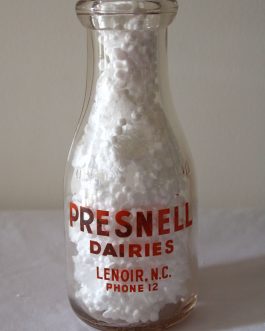 Presnell Dairies milk bottle