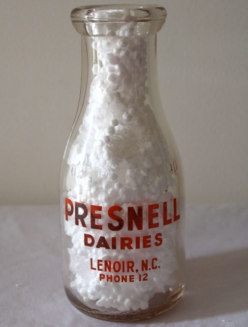 Presnell Dairies milk bottle