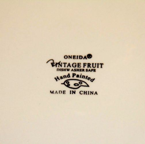 Oneida Vintage Fruit Dinner Plate Hand Painted - Image 4