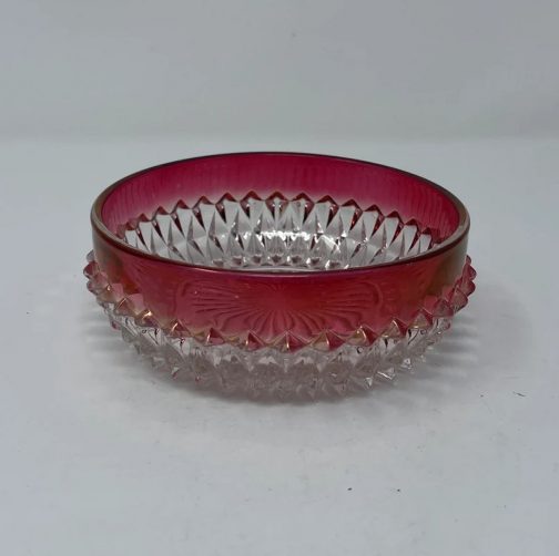 Indiana Ruby Red Kings Crown bowl