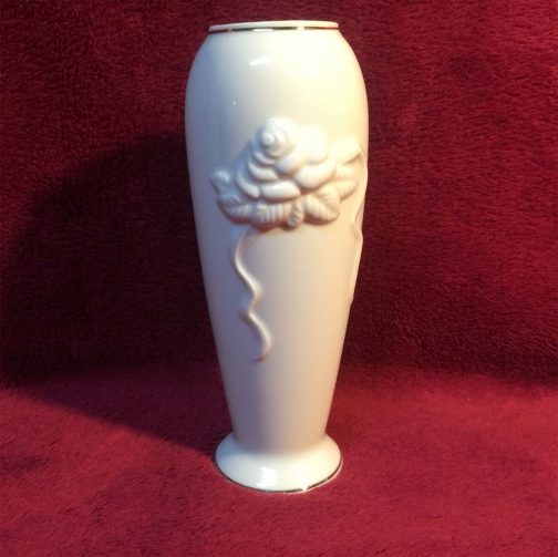 Lenox embossed rose vase