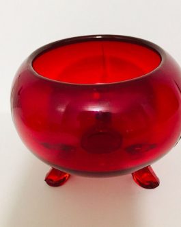 Viking red footed bowl