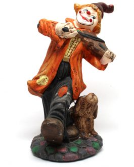 Ceramic Clown Playing Violin