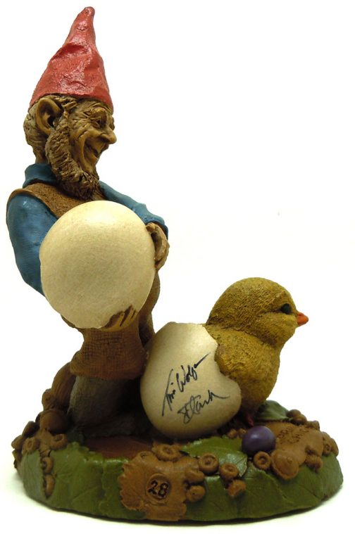 Tom Clark Gnome “Spring Chick” Double Hand Signed By Artists Tom Clark & Tim Wolfe - Image 4