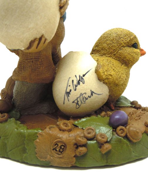 Tom Clark Gnome “Spring Chick” Double Hand Signed By Artists Tom Clark & Tim Wolfe - Image 5