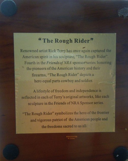 Friends Of NRA 2005 Sponsor Sculpture "the Rough Rider" by Rick Terry LE #12328 - Image 6