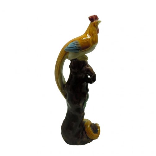 Polychrome Chinese Long Tail Onagadori Cockerel Chicken Rooster