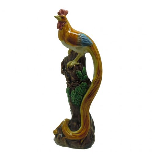 Polychrome Chinese Long Tail Onagadori Cockerel Chicken Rooster