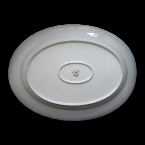 Fine China of Japan Royal Swirl Oval Serving Platter Bottom