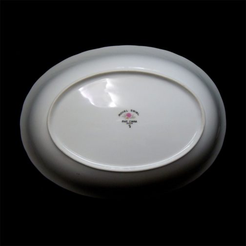 Fine China of Japan Royal Swirl Oval Vegetable Bowl Bottom